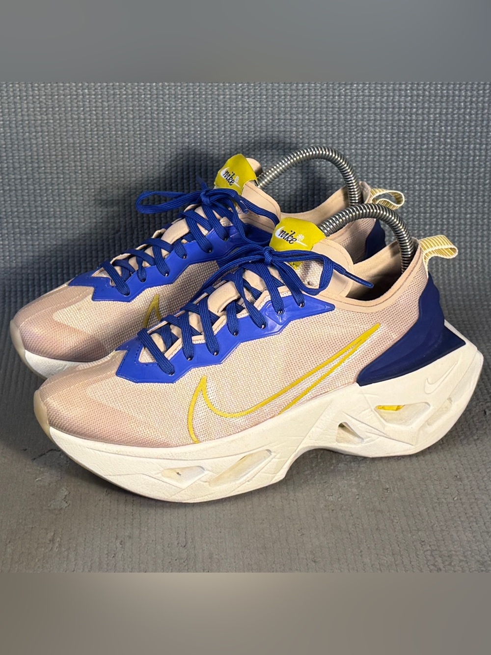 Nike Women's Chunky Athletic Sneakers in Beige, Blue, Yellow